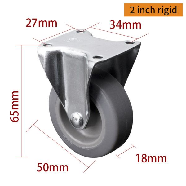 Las ruedas de las mini ruedas de la EDL 2 pulgadas 30 kg de placa TPE ruedas de la clase rígido, giratorio y ruptura 202P-52