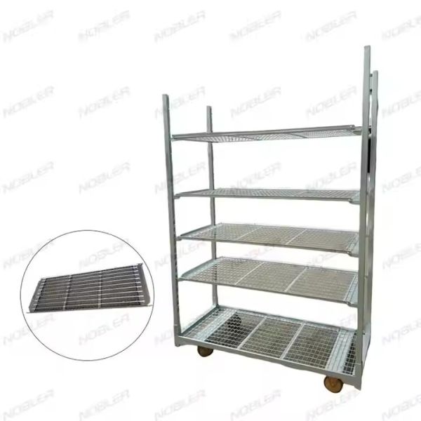 Chariot de fleurs hollandais en métal blanc facile à nettoyer contemporain pour