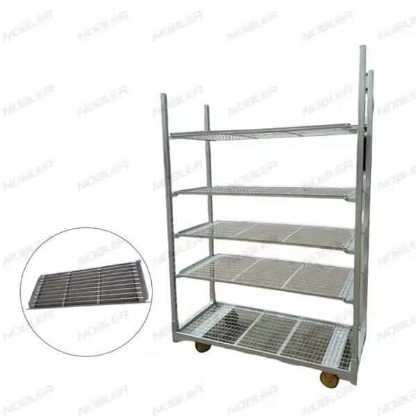 Durable Dutch Flower Trolley Surface Treatment Hot Dip Galvanizing Metal Mesh Easy Assemble
