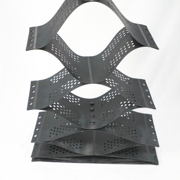 プラスチックジオセル 舗装グリッド 黒 HDPE ジオセル 柔らかい地下室強化用 砂石安定化器 道路建設用 ジオセル