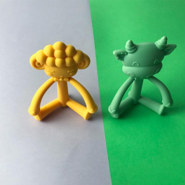 Cartoon Shape Baby Teether Toys Food Grade BPA Free DIY Silicone Teether