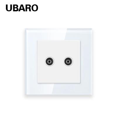 TV Dual Cable Socket Plug Connective Switch Accessories For Round Installation Box
