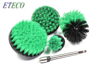 Electric House Keeping Drill Scrub Brush Green Filament Hard Bristle