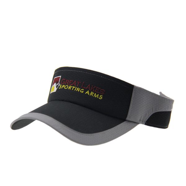 Summer Polymesh Embroidery Sports Sun Visor Caps With Precurved Peak