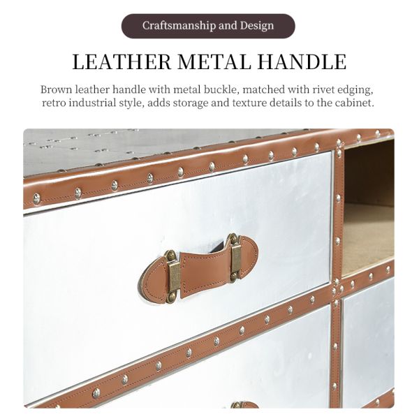 Nidea #317 Aviator Retro Industrial Loft Style Vintage TV Stand Cabinet for Living Room Villas Unit