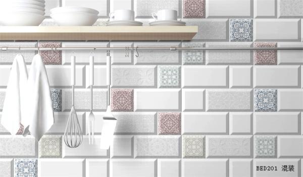 10x30cm White Vintage Porcelain Wall Tiles for Indoor Backsplash