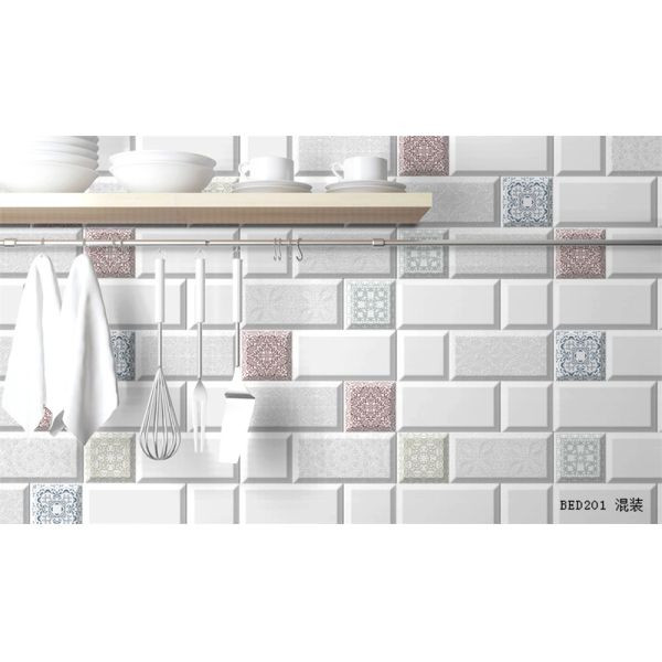 10x30cm White Vintage Porcelain Wall Tiles for Indoor Backsplash