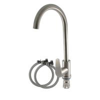 304 aço inoxidável flexível puxa para baixo cozinha misturador torneira de água de água de limpeza de prata moderna