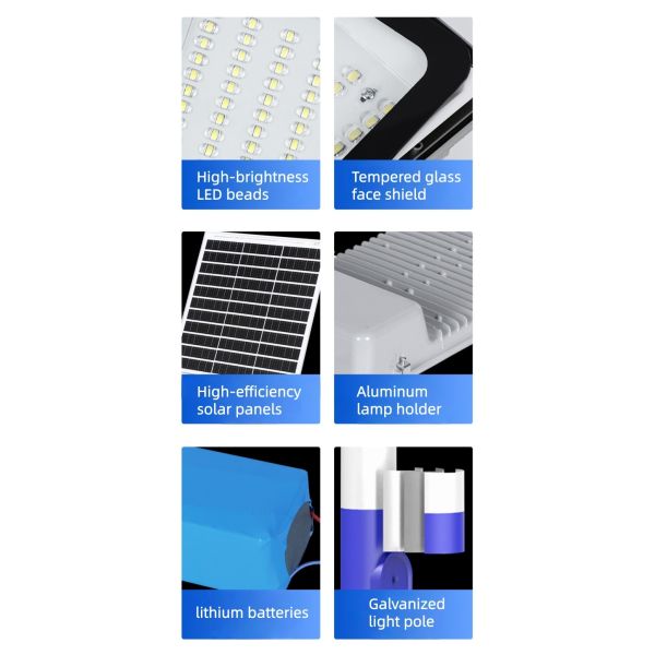 LED Solar Street Light With Split Type 12H Working Hours for Urban Greenways