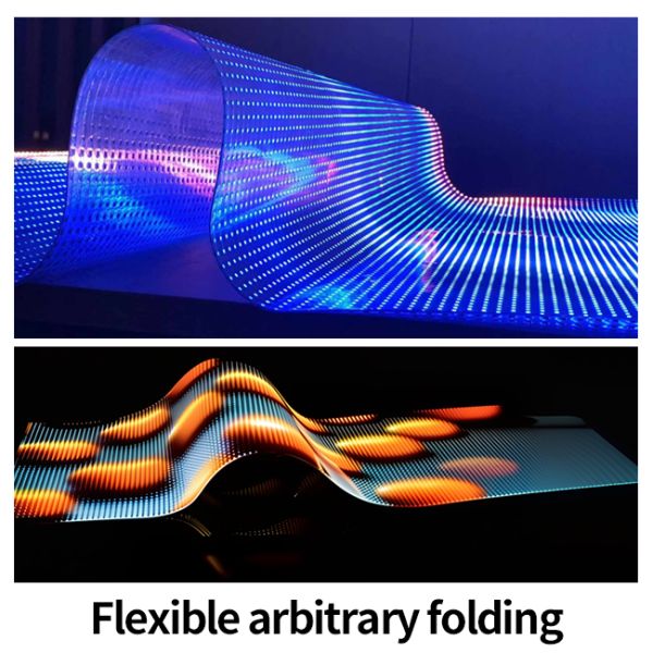Indoor Full Color DC5V Flexible Transparent LED Display Film P6