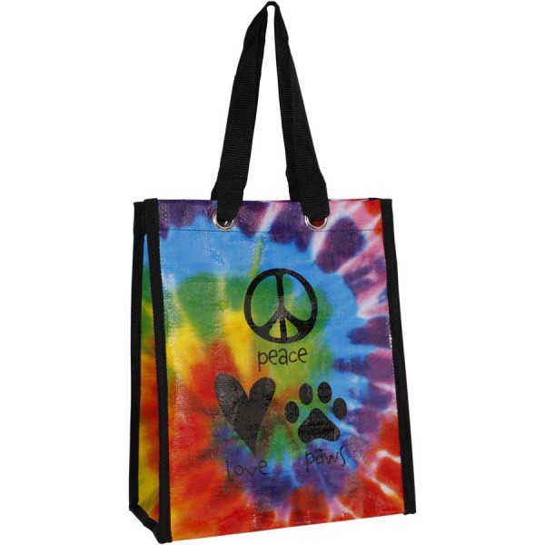 O costume imprimiu o tamanho tecido dos sacos de compras do polipropileno recicláveis, o pequeno ou o grande