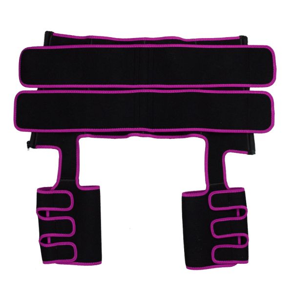 Neoprene 3 In 1 Waist And Thigh Trimmer Booty Sculptor Pink Three Thigh Belts