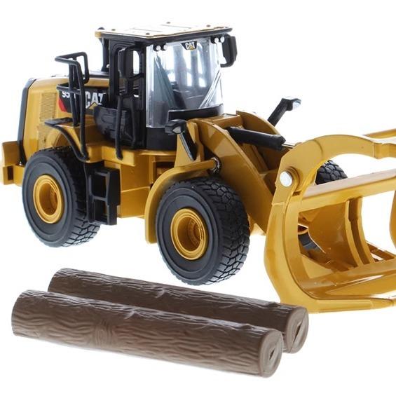 1:64 DM Diecast Masters Cargador de Ruedas con Horquilla para Troncos, Accesorio, Modelo 85635, Coleccionable