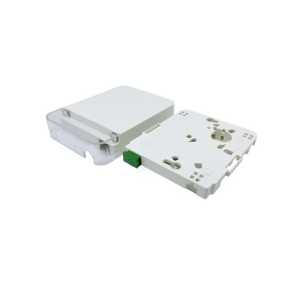 1 Port Customer Wall Outlet Fiber Terminal Box Faceplate SC / APC Connectors