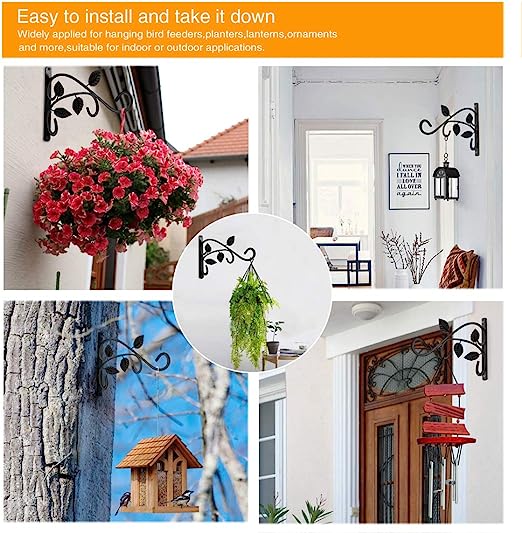 Углеродистая сталь настенный садовый крючок для подвесных корзин и кормов для птиц