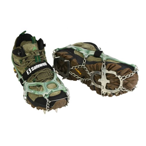 Силикона нержавеющей стали Анти--выскальзывания Crampons Grippers льда всего цепного взбираясь на зима ботинок