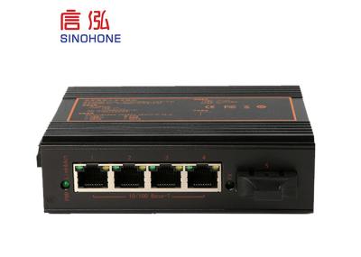 4 RJ45 + 1 SFP Port Fiber Optic Network Switch , Industrial Ethernet Switch