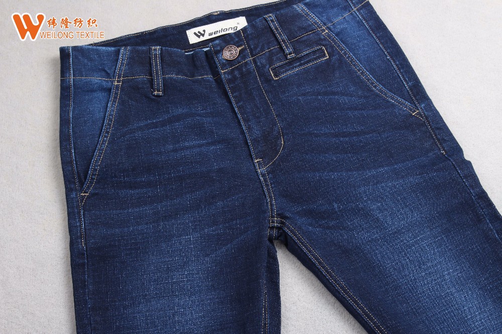 Сломанный Twill напечатал 2% лайкра 3% вискоза 28% полиэстер 67% хлопок ткани джинсовой ткани
