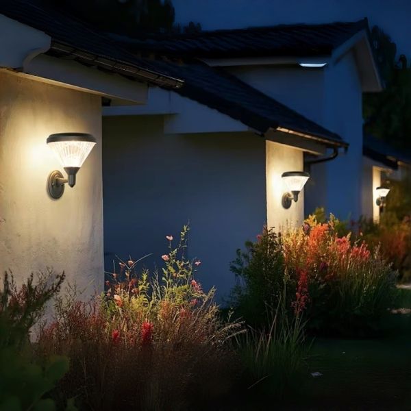 Solar LED Wall Light with Remote Control – IP66 Waterproof for Porch & Balcony