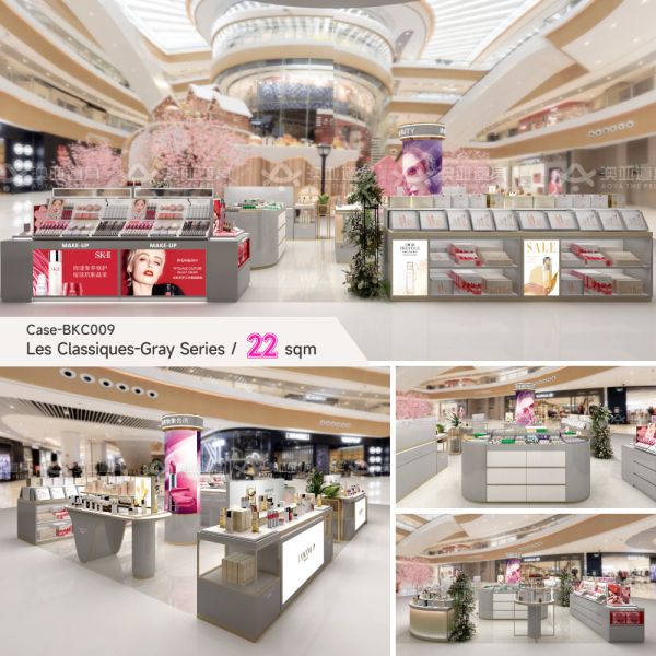 Plywood Mall Beauty Kiosk Design Display Custom Retail Fixtures