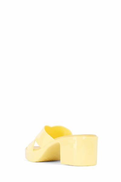 High End PVC Womens Wedge Heeled Shoes 7cm Platform Wedge Slippers