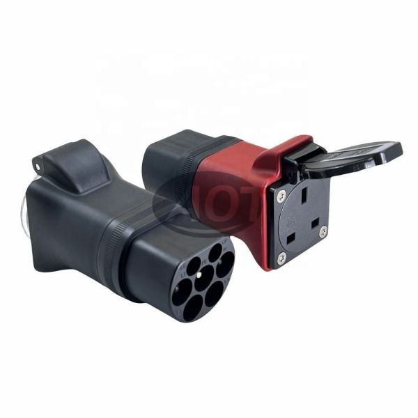 AOTAI Type2 to UK 3pin Plug Adapter S4L Single Phase Scooter Charger Adapter with High Temperature Resistant PC 220-240V