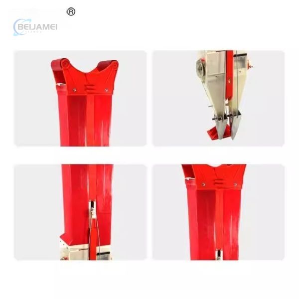 Portable double tube sowing and fertilizing device