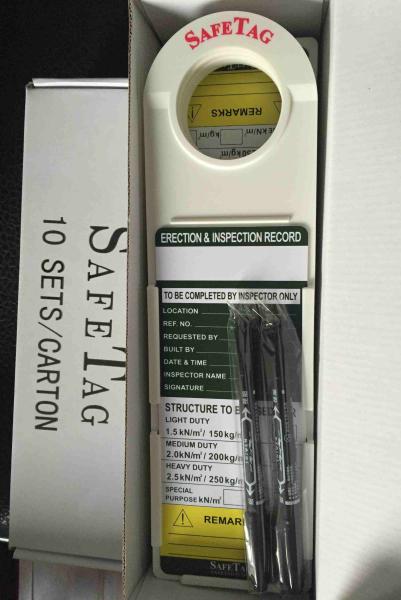 Custom Plastic Scaffold Tag Holder Safety Management System Kit