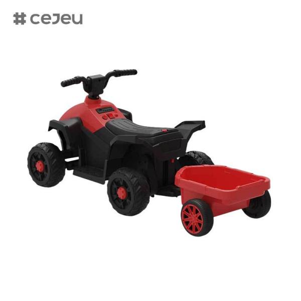 CJ-BEJ-3199 New 6-Wheel Electric Quad Bike Kids Battery-Powered Plastic Ride-on Vehicle One Drive Beach Off Road Toy Car