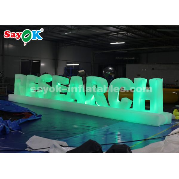 190T Nylon Cloth 1.3mH Inflatable LED Letter For Party Wedding Decoration