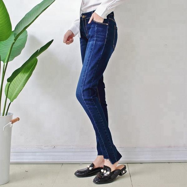 Long Women Denim Skinny Jeans , Girls Ripped Skinny Jeans Custom Design