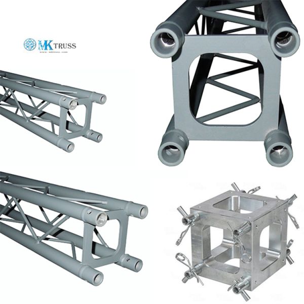 Customized 100*100*1500mm Silver Aluminum Lighting Lift Stage Truss System for Events