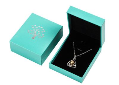 Boîtes à bijoux rigides de carton de turquoise empaquetant la couleur des boîtes à bijoux CMYK