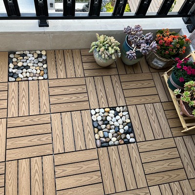 Anti Corrosion WPC DIY Decking 300 X 300 X 22mm Anti Rot Wpc Decking Outdoor