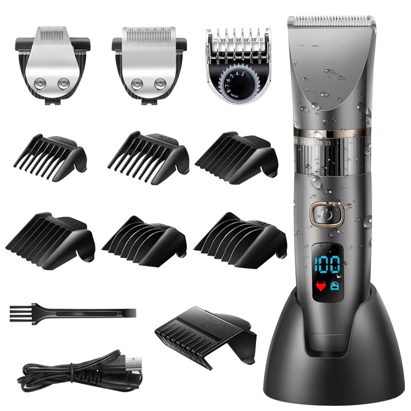 Профессиональные волосы Clippers парикмахерской, триммер волос батареи иона Li электрический