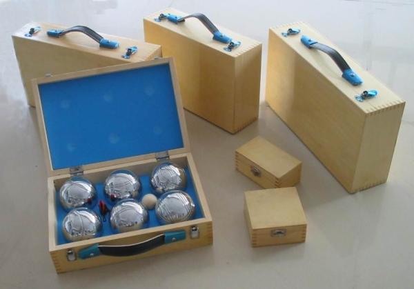 boules/petanque wooden box,can be print/hot stamping logo,wholesale boule,retail petanque