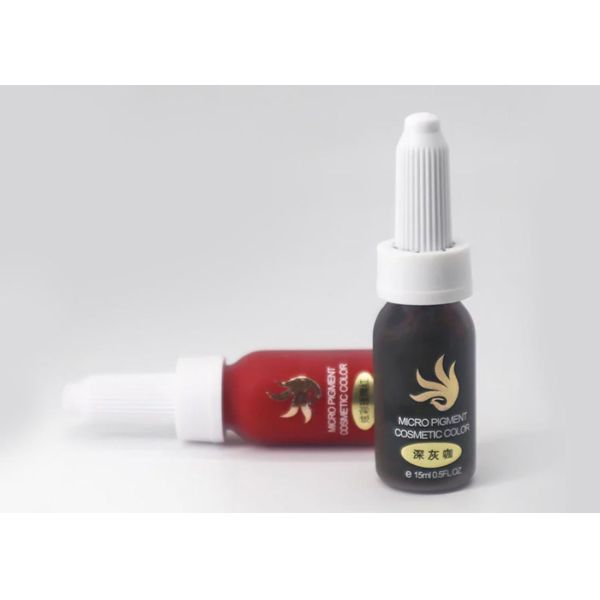 Бутылка стекла чернил 15ml татуировки макияжа естественных заводов губы постоянная