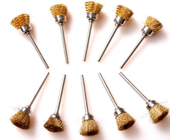 3mm Shank Size Crimped Wire Cup Brush Miniature Power Brushes 16 MM OD