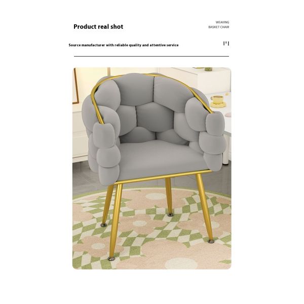 Modern Minimalist Style Single Dressing Lounge Chair for Living Room and Bedroom Accent Furniture Sofa