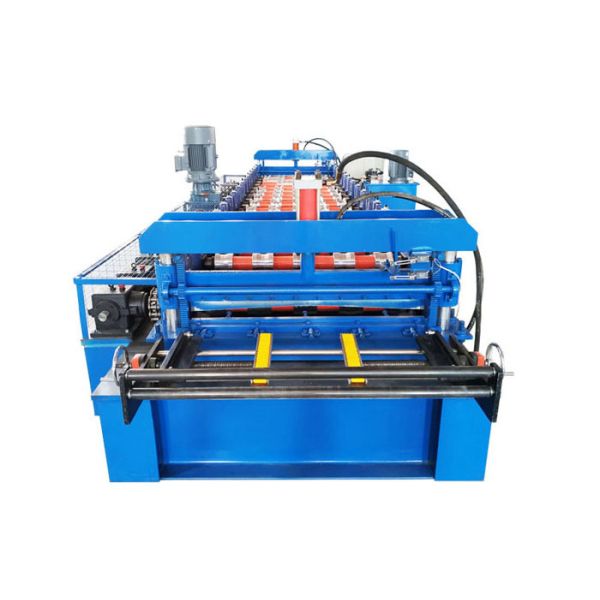 Blue Trapezoidal Sheet Roll Forming Machine , High Strength IBR Roll Forming Machine