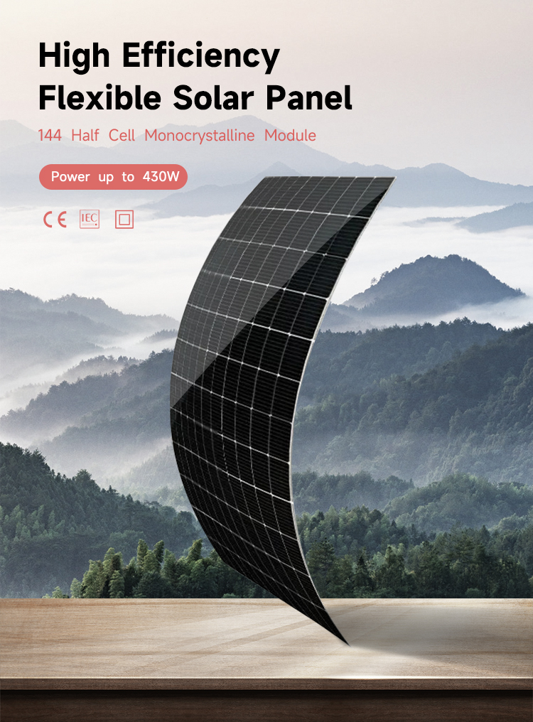 RV Boat Motorhome Sunman Гибкая солнечная панель 430W Моно фотоэлектрические панели с MC4 соединителем