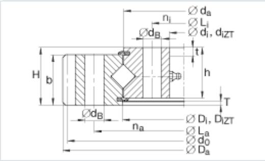 XSA140644-N Cross roller bearing 574x742.3x56mm slewing ringsXSA140744-N 674x838.1x56mm external gear teeth both seals