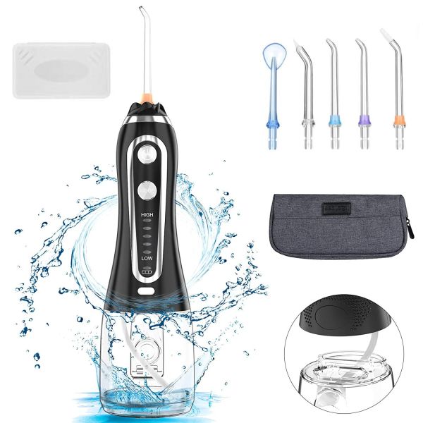 Smart Dental Water Flosser Waterproof IPX7 0.3L Tank Electric Oral Irrigator