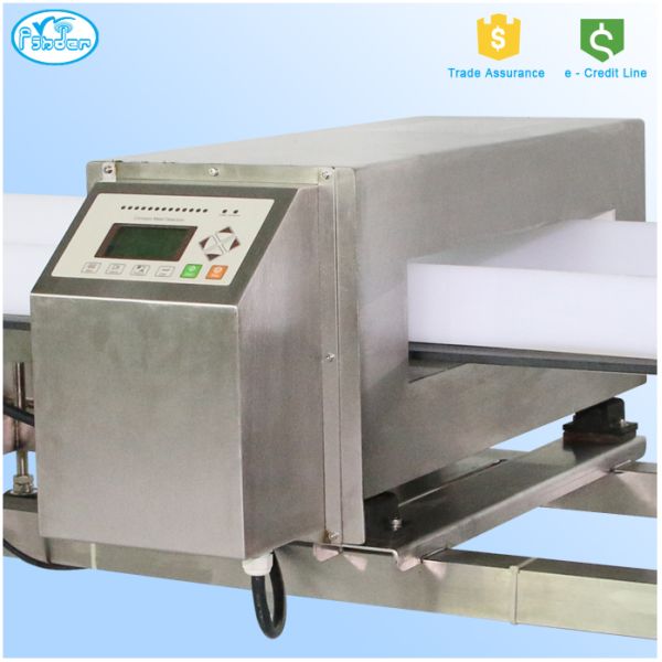 Металлоискатели ленточного транспортера замороженных продуктов 304 нержавеющие с выталкивателем клапанной тяги