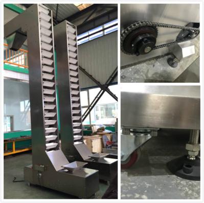 Z Shaped Nuts Feeding Conveyor Cereal Grain 3l Vertical Bucket Elevator
