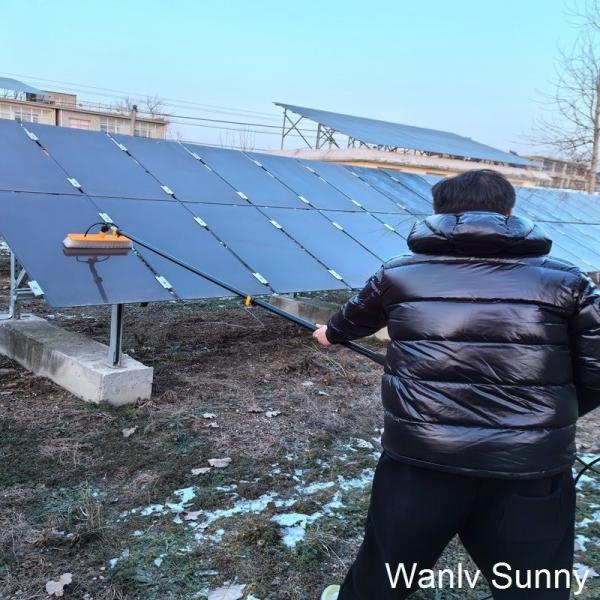 Manual Solar Panel Cleaning Brush with 55cm Brush Head and 7.5m Handle Fuel Manual