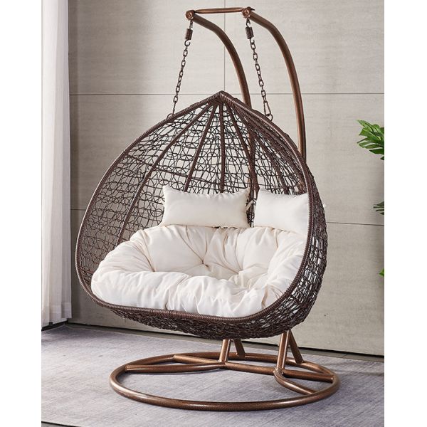 CE BSCI Outdoor Indoor Garden Patio Swing Chair 3 Seater For Hotel And Garden
