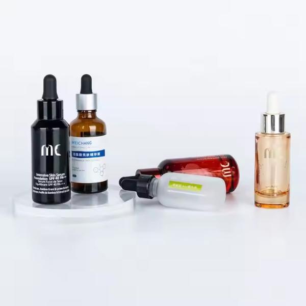 OEM 30ml 50ml Glass Dropper Bottles Custom Labels Glass Serum Bottle (MC-609)