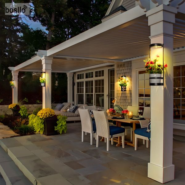 Solar Wall Lamps Solar Plant Stand Wall Lights Waterproof Solar Wall Lights for Balcony