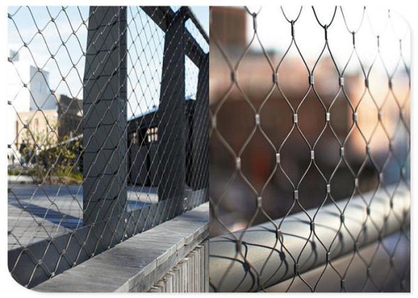 Animal Enclosure Flexible Stainless Steel Wire Mesh Hand Woven Cable For Zoo